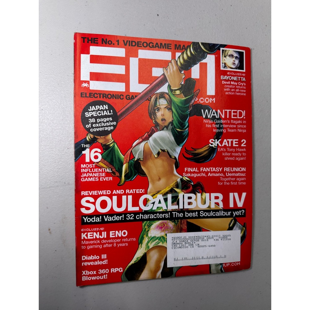 Electronic Gaming Monthly EGM Magazine Issue 232 Sept 2008 SoulCalibur IV Cover